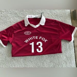 White Fox Cherry Red Soccer Jersey